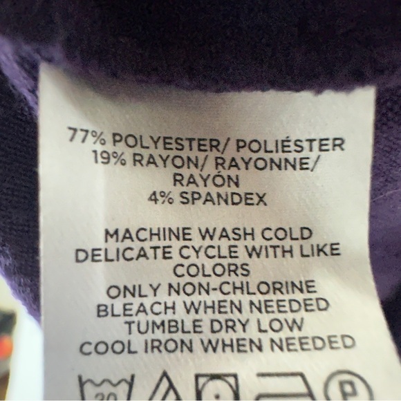 Ann Taylor Ruffle Trim Long Sleeve Sweater Small Purple - Picture 5 of 9